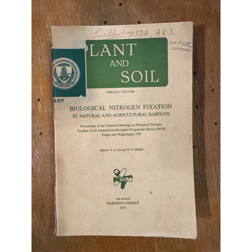 1971‎ Biological Nitrogen Fixation in Natural and Agricultural Habitats Book